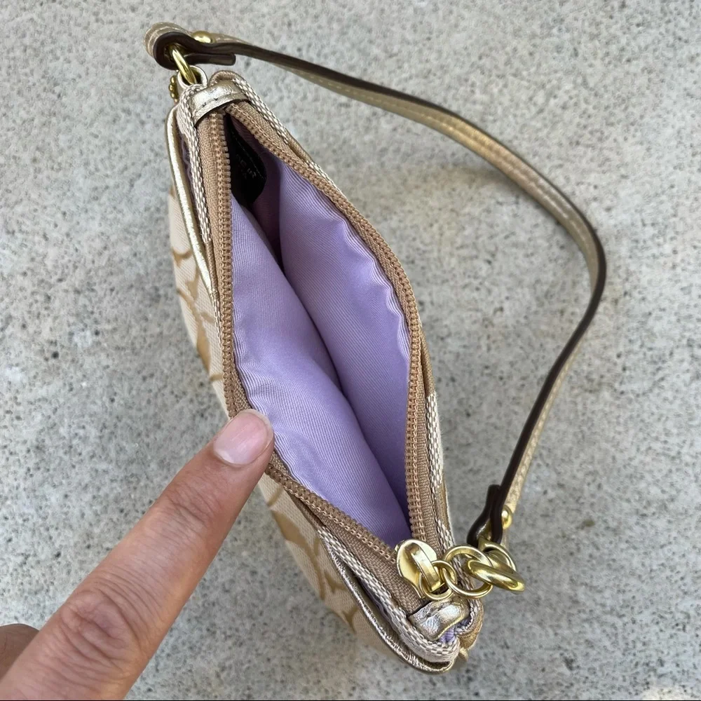 Coach tan mini wristlet - excellent condition - Picture 5 of 5